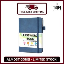 Password Keeper Book with Alphabetical Tabs 4.3x5.7 Dark Blue Password Logboo... picture