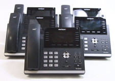 5X Yealink SIP-T46G Verizon Black Gigabit IP Phones READ AS IS picture