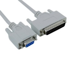 15ft Null Modem Serial Cable DB25 Male to DB9 Female RS-232 Crossover Cable picture