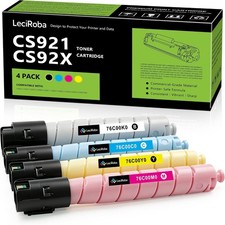 Compatible w/ Lexmark 76C00 Toner Set 4 Pack for CS921 CS923 CX920 CX924 picture
