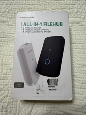 RAVPower RP-WD03 FileHub All-In-1 Wireless Router Media Sharing Power Bank Black picture