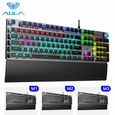 Game Keyboard 108 Keys Removable Hand Rest Multimedia Knob RGB for Games/Office picture