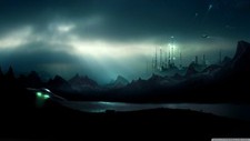 Landscape science fiction dark Custom Gaming Mat Desk picture