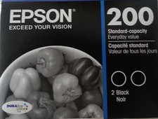  2pk Epson GENUINE 200 Black Ink _T2001_T200120_Workforce 2520 2530 2540 picture