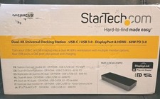 Startech Dual-4K 60W Universal Docking Station USB-C/3.0 DisplayPort HDMI NewOBx picture