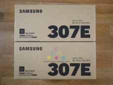 2 Genuine Samsung MLT-D307E Black Ex. Hi. Yield Toner Cartridge Same Day Ship picture