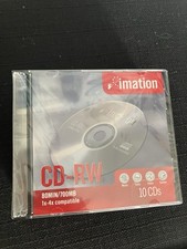 Imation 700MB 80 Min CD-RW Discs 10 Pack 1x-4x Compatible New Sealed picture