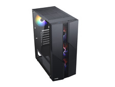 SAMA M2 TG Black ATX Mid Tower Gaming Computer PC Case w/ 4x120mm LED Fans picture