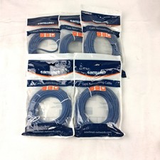 Lot of 5 Intellinet 25ft Cat6 Network Patch Cable RJ45 Ethernet Blue 342629 picture