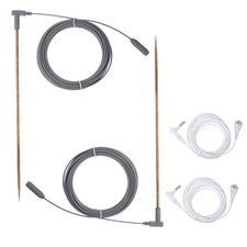 2 Pcs Copper Grounding Rod, 12 Inch Pure Copper with 40ft Ground Cords picture