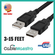 HIGH SPEED USB 2.0 Cable Printer Hard Drive Cord Type A Male to A Male 3-15FT picture