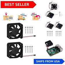 2-Pack Quiet Cooling Fans for Raspberry Pi 4/3/2 - Compact & Efficient 40x40mm picture