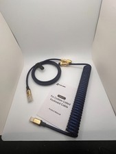 MAMBASNAKE C01 Coiled USB C Cable for Gaming Keyboard, Detachable Metal Aviator picture