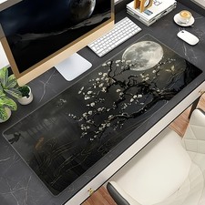 Dark Moon Landscape Design Extra Large Mouse Pad - Non-Slip Rubber Base, Gamin picture