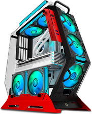 Open Frame Unique Gaming PC Case, Creative Irregular Shape, Thick Metal Frame, 7 picture