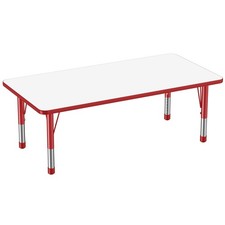 Dry Erase Table 30 x 60 Rectangle Red Chunky Legs 10178-DERD FDP picture