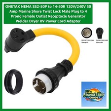 High-Quality NEMA SS2-50P to 14-50R Power Cord Adapter - 50A Durable Solution picture