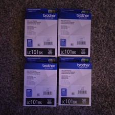 4x Brother LC101BK Black Ink Cartridge Expired 2025-2026 picture