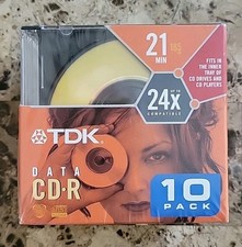 10 Pack TDK Data CD-R Mini Disc 21 Min Digital Cameras & MP3 Computer Writer picture