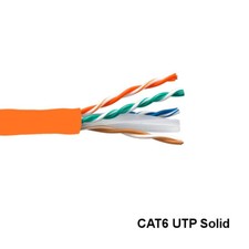 KNTK Orange 1000ft Cat6 UTP Solid Ethernet Bulk Cable 23AWG 550MHz Network RJ45 picture