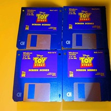 Toy Story Computer Screen Scenes 1995 Disney Pixar 95/3.1- 4 Disks Only- Ex Cond picture