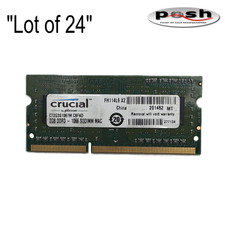24-PACK Crucial 2GB DDR3-1066MHz RAM for MacBook Pro A1278 (PN:CT2G3S1067MC8FKD) picture