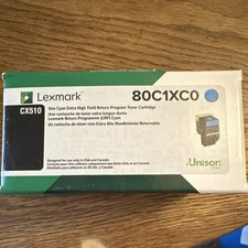 Lexmark 80C1XC0 Genuine Cyan Extra High Yield Return Program Toner CX510 picture