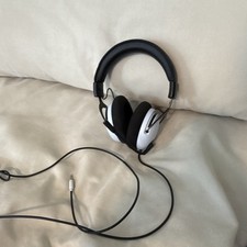 ONN Wired On-Ear Headset w/ Boom Mic, Adjustable Headband, 3.5mm Black/White picture