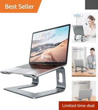 Sleek Aluminum Laptop Stand with Ergonomic Design - Ideal for 10-16 inch Laptops picture