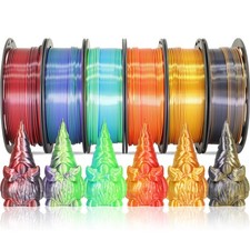MIKA3D 6 Spools Bicolor Dual Color 1.75mm 3D Printer Filament Bundle, 3D Prin... picture