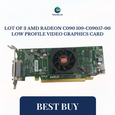 LOT OF 3 AMD Radeon C090 109-C09057-00 Low Profile Video Graphics Card picture