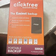 Clickfree Automatic Backup 500GB USB Portable External HDD for PC & Mac picture
