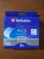VERBATIM 6X Blu-Ray BD-R DL Dual Layer 50GB Discs - 3 pack - BNIB picture