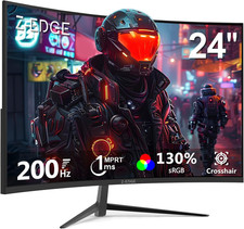 Z-Edge 24 Inch Curved Gaming Monitor, 200Hz 165Hz, 144Hz FHD 1080P picture