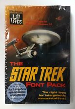 1992 New The Star Trek Font Pack MS-DOS Or Windows 3.1 Computer, NIB. picture