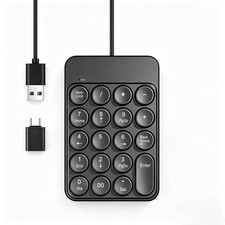 USB Number Pad with Type-C Adapter, Wired Number Keypad for Laptop, Numpad – ... picture