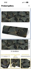 Large Mouse Pad Ginkgo Leaf Design 31.5” X 11.8” Stitched Edges Non Slip Back picture