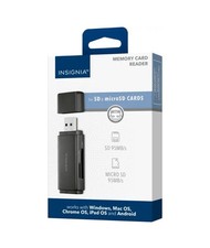 Insignia USB 3.0 SD and microSD Memory Card Reader - Black picture