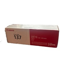 OPEN BOX - NEW GENUINE - CANON 137 BLACK TONER CARTRIDGE  9435B001 AA SEALED BAG picture