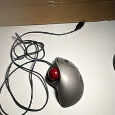 Logitech TrackMan Wheel USB Wired Optical Trackball  Gray/Red picture