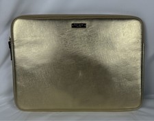 Kate Spade New York Saffiano Laptop Sleeve Metallic Gold Zip Case picture