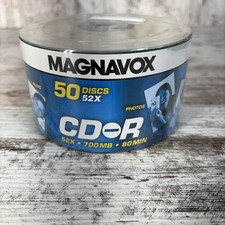 Magnavox CD-R 50 Pack 52X 700MB 80 Min Blank Discs New Sealed picture