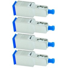4 Pcs 7dB SC UPC Connector Fiber Optic Optical Single Mode Attenuator Metal Blue picture