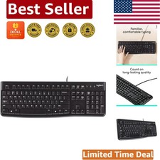 Ergonomic K120 Wired Keyboard - Plug-and-Play USB, Durable & Spill-Proof Design picture