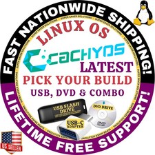 CACHY OS LINUX KDE PLASMA | DESKTOP, HANDHELD, T2 MACBOOK | DVD, USB | FAST SHIP picture
