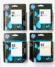 4 x Genuine HP DesignJet 500 800 815 HP / Ink 10 + 82 BK/C/M/Y Cartridges picture