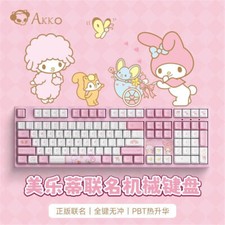 Akko My Melody Mechanical PBT Keycaps Keyboard 3087 3108 Wired Game Keyboards## picture