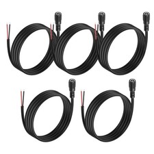 5Pack DC 5.5mm x 2.5mm Female Plug to Bare Wire Open End Power Wire Supply 55... picture