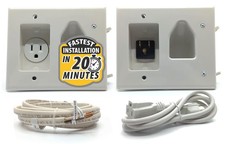 DataComm Electronics Recessed Pro-Power Kit with Straight Blade Inlet & Romex... picture