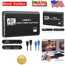 Plug and Play 4K Capture Card - Live Stream with Mic Input for Gaming Essentials picture